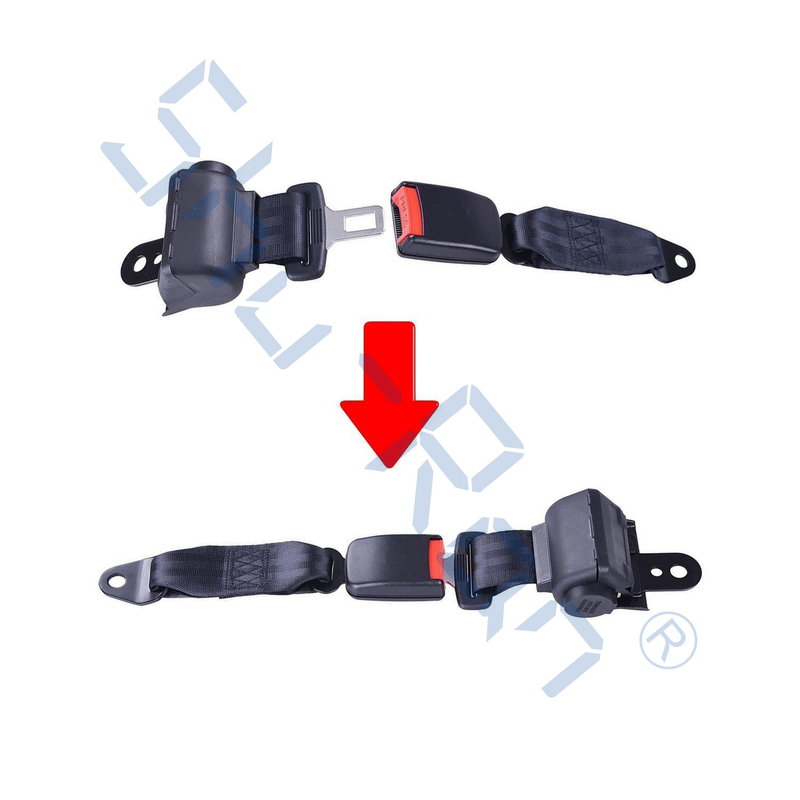 Universel escamotable noir de passager de Kit Club Car EZGO Yamaha 4 de ceinture de sécurité de chariot de golf