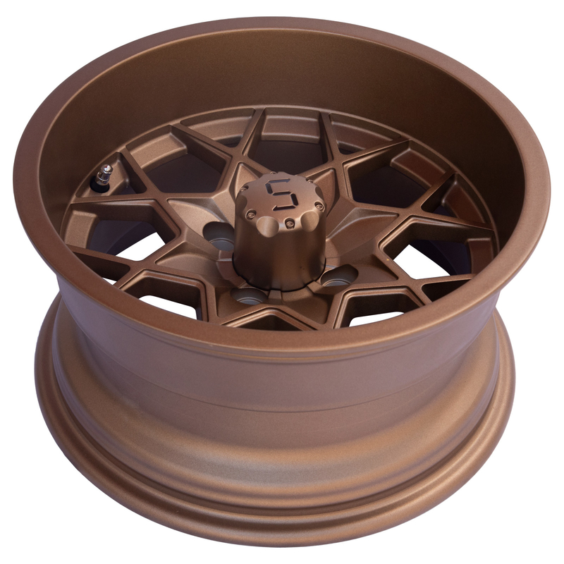 12 / L'aluminium en bronze de chariot de golf de 14 pouces roule PCD du modèle -25 ET 101,6 du boulon 4X4