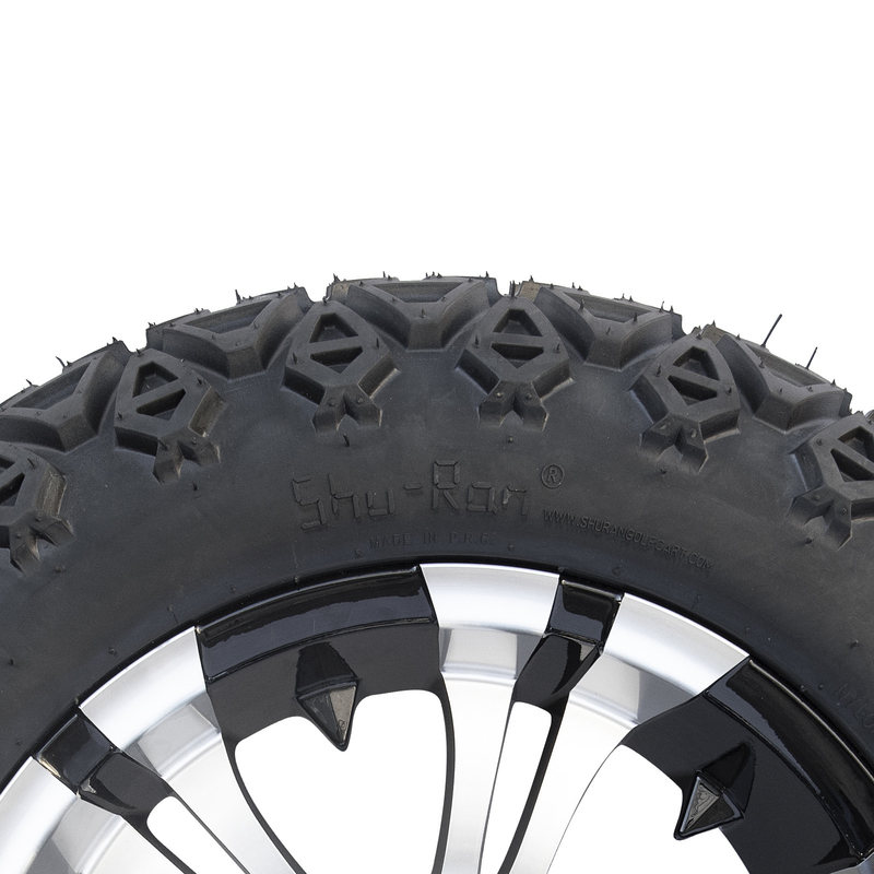 Le noir usiné de lustre chariot de golf de 14 pouces roule et fatigue 22x10-14 tout le POINT de terrain