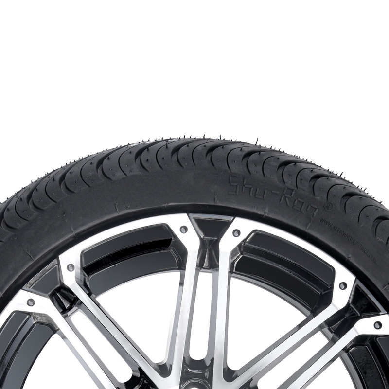 les roues de chariot de golf 14x7 et le pneu combiné de la rue 225/30-14 de pneus ont usiné le noir brillant