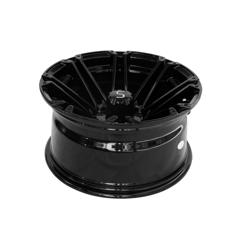 les jantes de chariot de golf 12x7 annotent le modèle noir 101,6 PCD de boulon de la jante 4x4 d'alliage d'aluminium
