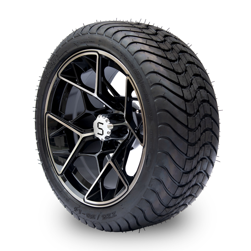 Roues de chariot de golf Shu-Ran et pneus 225/30-14 13 kg DOT approuvé