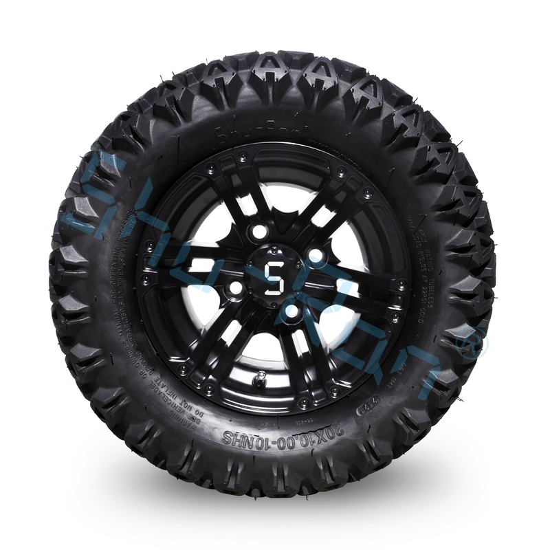 20*10-10 Tous les terrains pneus de golf et roues en alliage d'aluminium 10 pouces 4 PLY sans tube