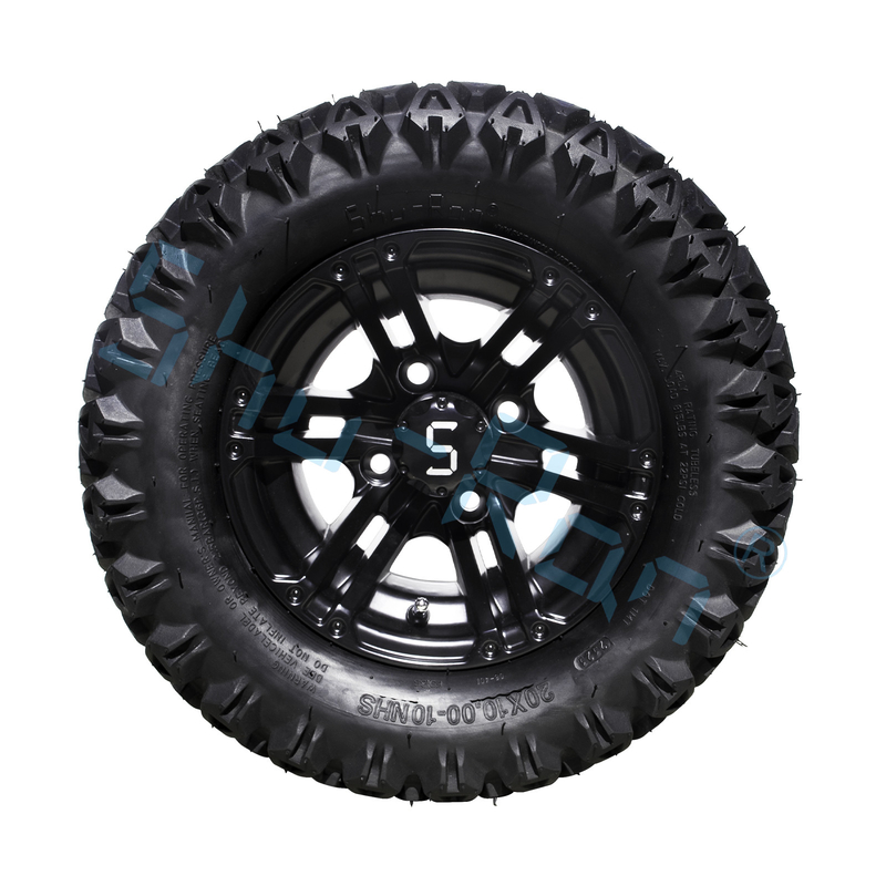 20*10-10 Tous les terrains pneus de golf et roues en alliage d'aluminium 10 pouces 4 PLY sans tube