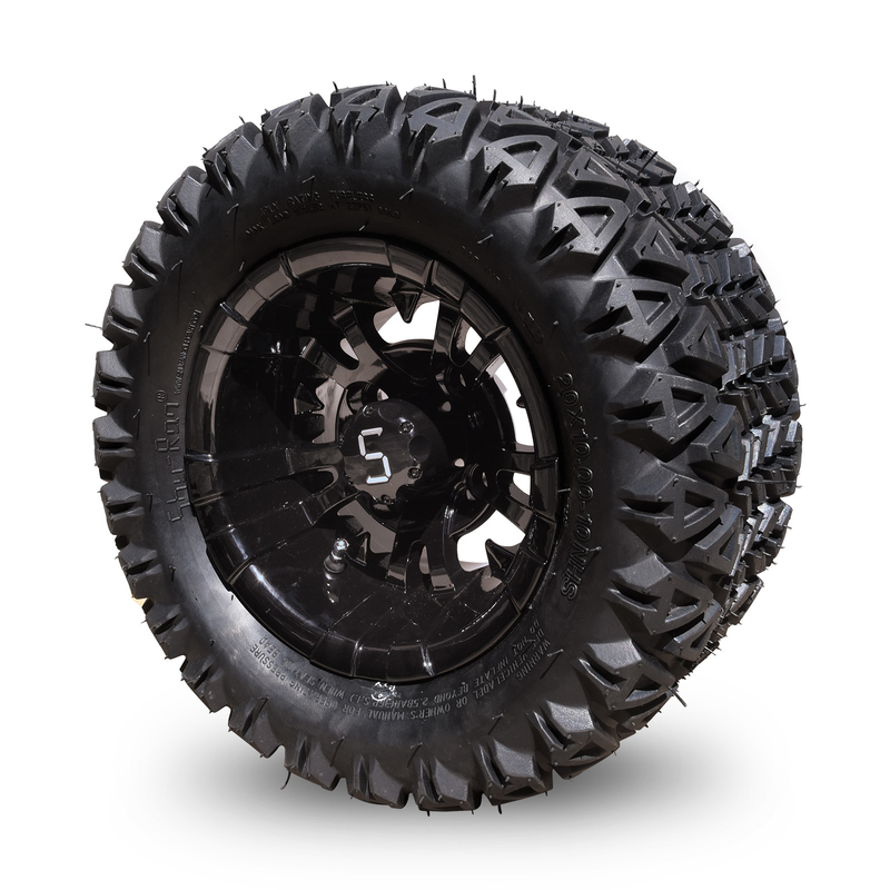 10 pouces de roue de golf et de pneus 20 × 10-10 ATV usiné / noir brillant