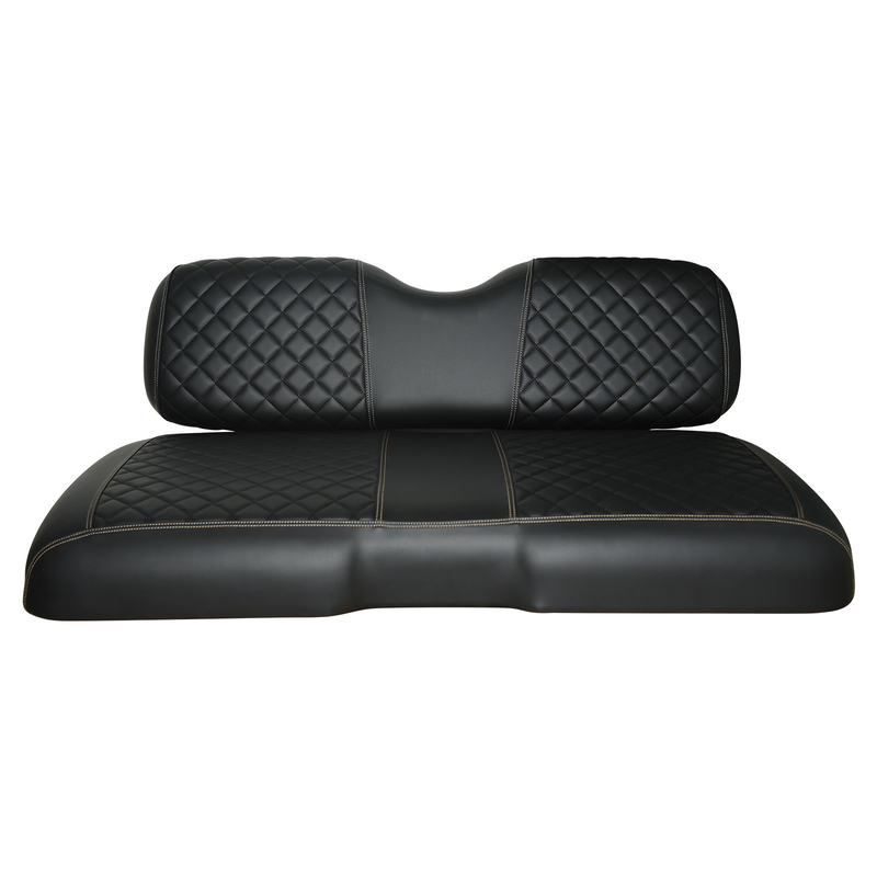 Couches de siège avant à base noire à double diamant de modèle de golf pour EZGO RXV