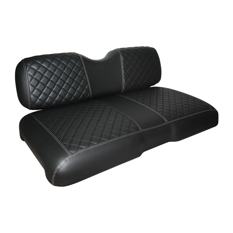 Couches de siège avant à base noire à double diamant de modèle de golf pour EZGO RXV