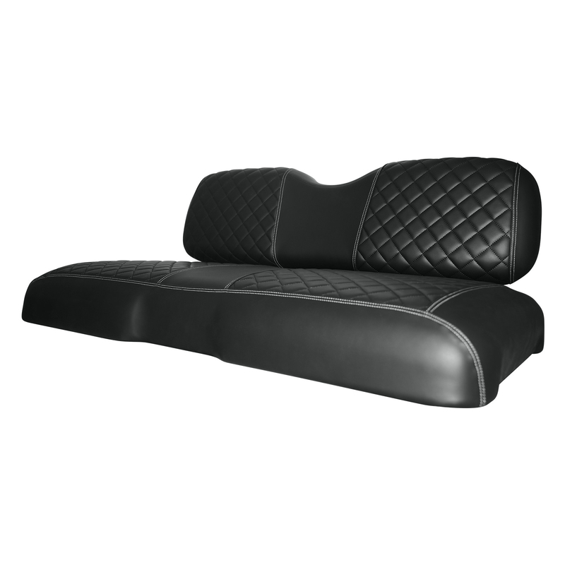 Couches de siège avant à base noire à double diamant de modèle de golf pour EZGO RXV