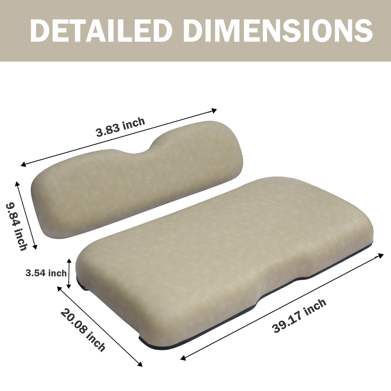 Coussins de siège avant pour chariot de golf Shuran Blanc pour EZGO RXV Taille standard