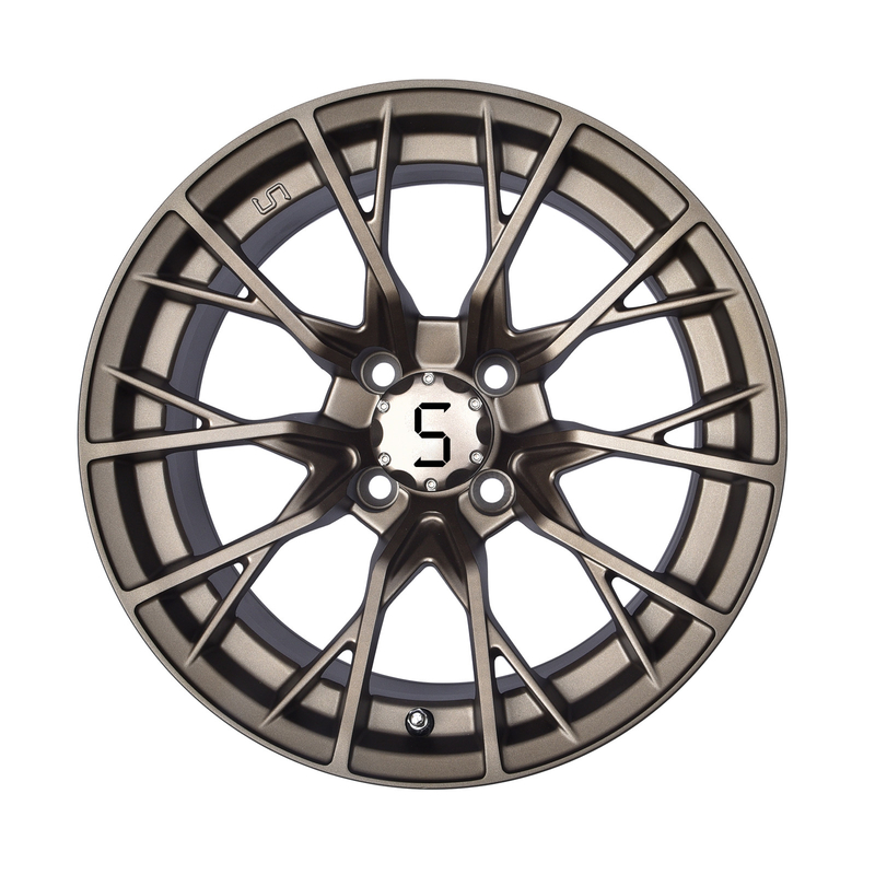 Gunmetal 14 pouces roues et pneus de chariot de golf 4/101.6 Bolt Shuran Nouveau Starshine-419