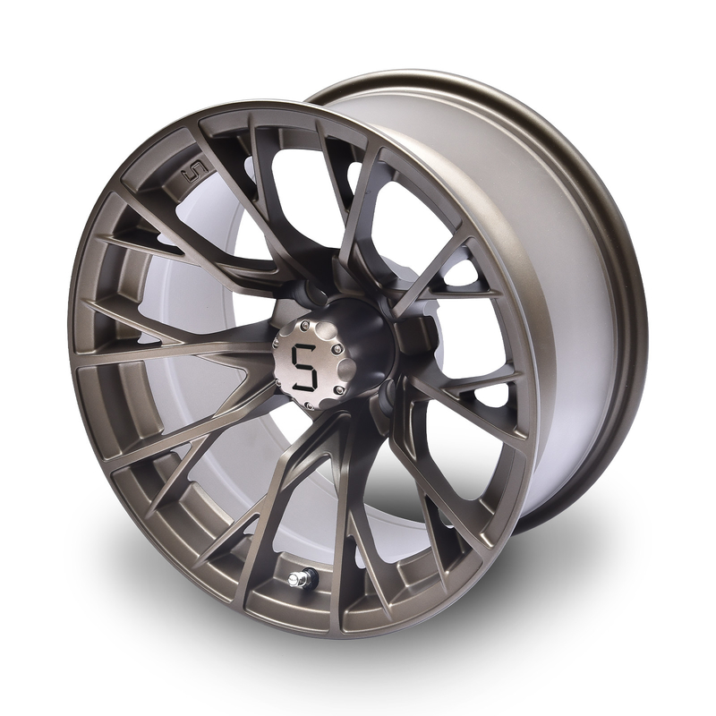 Gunmetal 14 pouces roues et pneus de chariot de golf 4/101.6 Bolt Shuran Nouveau Starshine-419