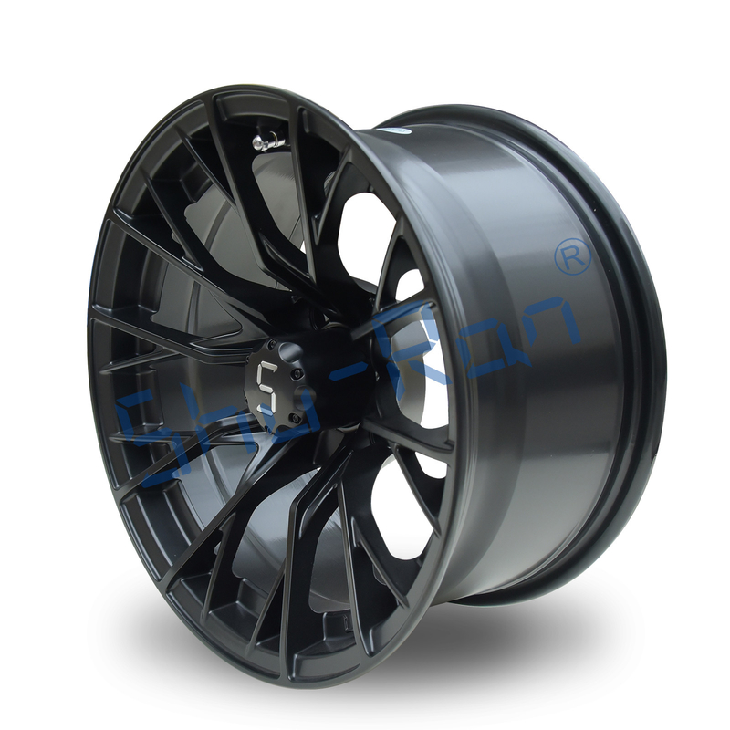 Shuran Nouveau 14' Jantes Matte Noir Aluminium Voiture de Golf Roue 14x7 Universal 4 Bolt Modèle
