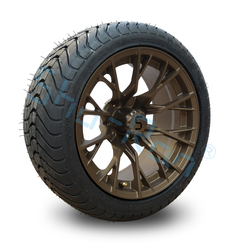 Des roues en bronze personnalisées de 14' et 225/30-14 Street DOT Approuvées pour le chariot de golf