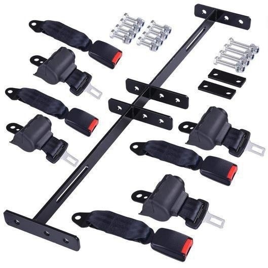 Ceintures de sécurité et supports universels rétractables pour 4 passagers EZGO TXT Club Car Yamaha