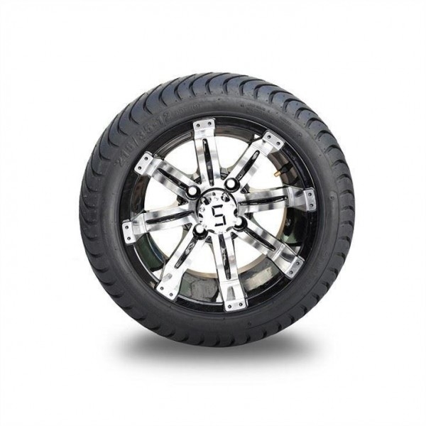 Le golf transportent en charrette la roue d'alliage d'aluminium de 12 pouces avec 215/35-12 DOT Street Tire