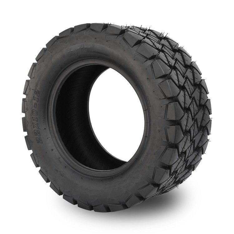 Pneus tous terrains du chariot de golf 22x10-12 tous les pneus de terrain compatibles avec des roues de 12 pouces