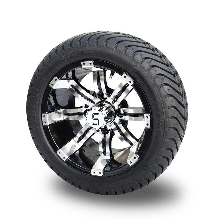 Le golf transportent en charrette la roue d'alliage d'aluminium de 12 pouces avec 215/35-12 DOT Street Tire