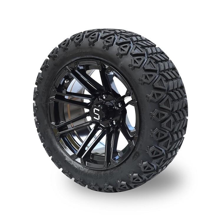 Pneu 22*10-14 tous terrains de chariot de golf et annoter le chapeau noir de centre de Rim With S