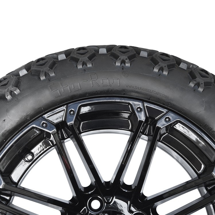 Pneu 22*10-14 tous terrains de chariot de golf et annoter le chapeau noir de centre de Rim With S