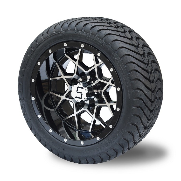 215/35-12 les pneus de rue et 12 pouces de chariot de golf borde 4 PLIS DOT Rated