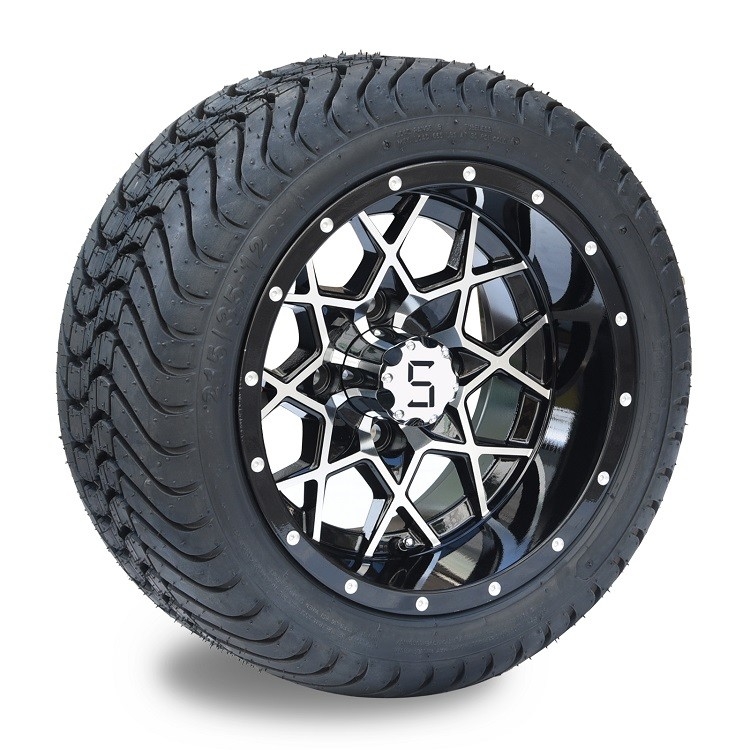 215/35-12 les pneus de rue et 12 pouces de chariot de golf borde 4 PLIS DOT Rated