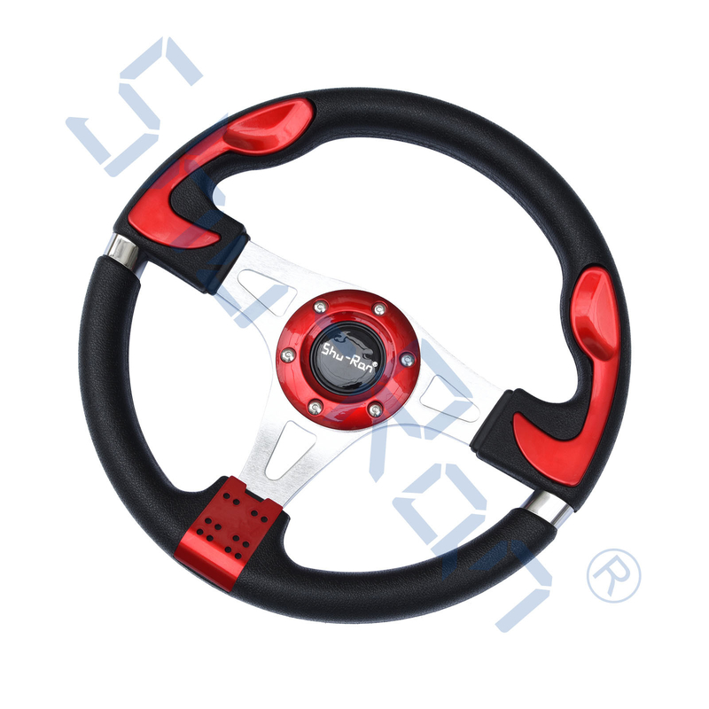 Volant fait sur commande rouge du chariot de golf F1 pour la voiture de club, l'EZGO, et le Yamaha
