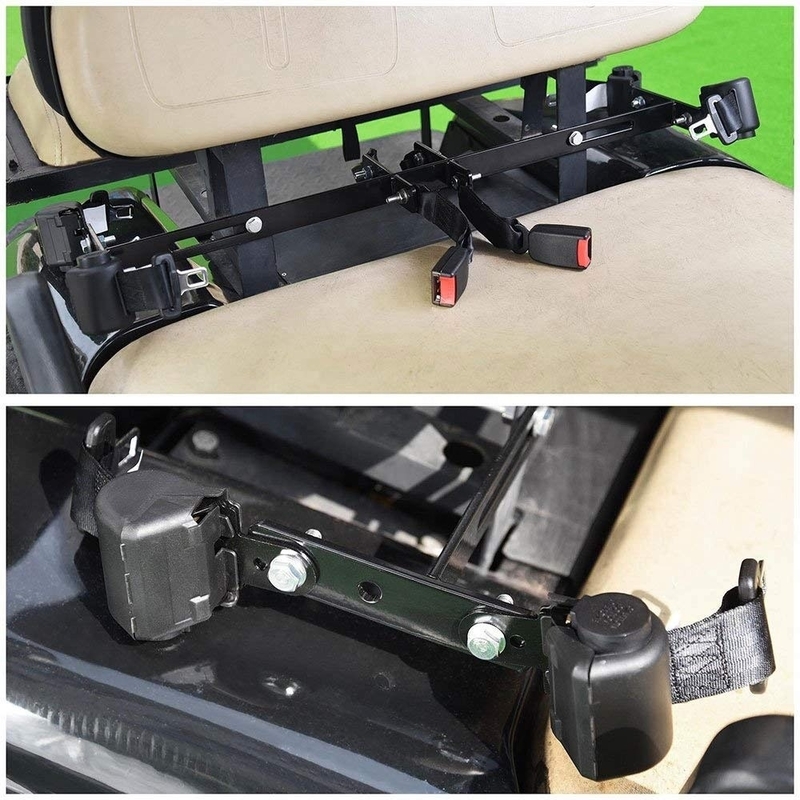 Le chariot de golf escamotable de 2 universels ceinture de sécurité la parenthèse Kit Compatible avec la voiture de club d'EZGO Yamaha